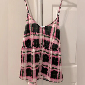 Future Collective NWT 2X spaghetti strap tank. Adj. waist tie back multi color.